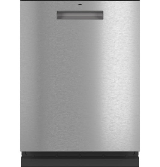 GE Café™ Stainless Steel Interior Dishwasher with Sanitize and Ultra Wash & Dry in Platinum Glass