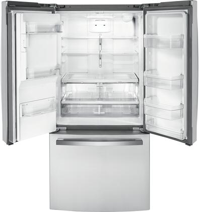 Refrigerator of model GYE18JYLFS. Image # 6: GE® ENERGY STAR® 17.5 Cu. Ft. Counter-Depth French-Door Refrigerator