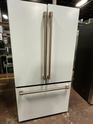 Refrigerator of model CWE23SP4MW2. Image # 1: GE Café™ ENERGY STAR® 23.1 Cu. Ft. Smart Counter-Depth French-Door Refrigerator