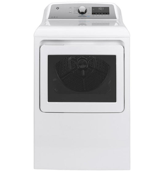 GE® 7.4 cu. ft. Capacity Smart aluminized alloy drum Electric Dryer with Sanitize Cycle and Sensor Dry