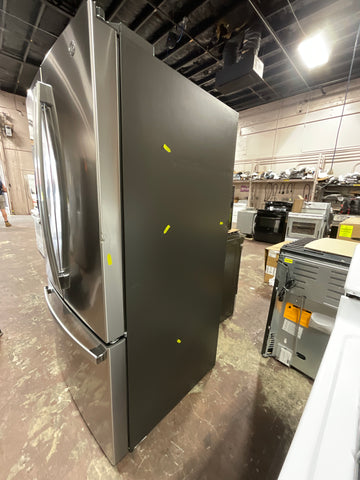 Refrigerator of model GNE27JYMFS. Image # 4: GE® ENERGY STAR® 27.0 Cu. Ft. Fingerprint Resistant French-Door Refrigerator