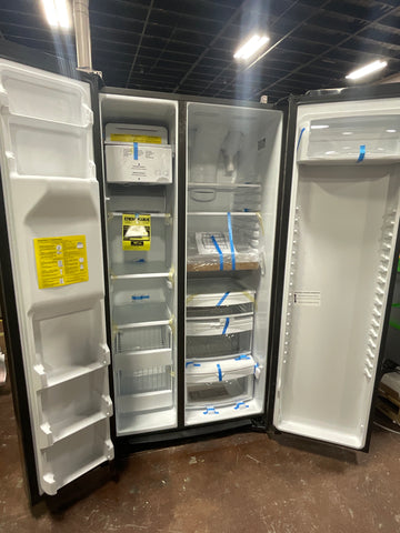 Refrigerator of model GZS22IYNFS. Image # 2: GE® 21.8 Cu. Ft. Counter-Depth Fingerprint Resistant Side-By-Side Refrigerator