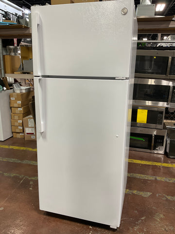 Refrigerator of model GIE18GTNRWW. Image # 1: GE® ENERGY STAR® 17.5 Cu. Ft. Top-Freezer Refrigerator