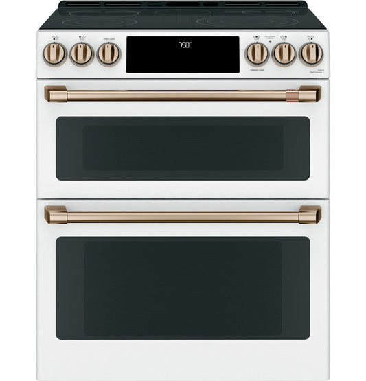 GE Café™ 30" Smart Slide-In, Front-Control, Radiant and Convection Double-Oven Range