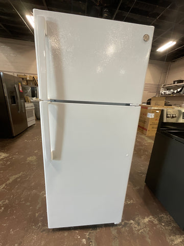 Refrigerator of model GTS18DTNRWW. Image # 1: GE® 17.5 Cu. Ft. Top-Freezer Refrigerator