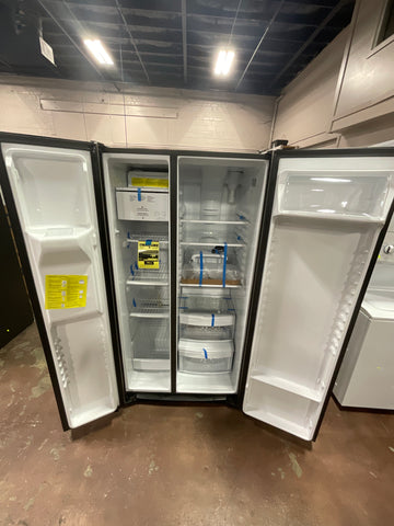 Refrigerator of model GSS25GYPFS. Image # 1: GE® 25.3 Cu. Ft. Side-By-Side Refrigerator
