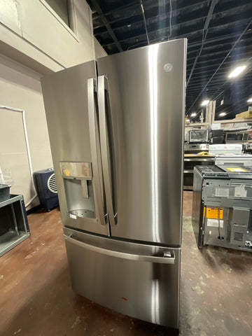 Refrigerator of model PYE22KYNFS. Image # 1: GE Profile™ Series ENERGY STAR® 22.1 Cu. Ft. Counter-Depth Fingerprint Resistant French-Door Refrigerator with Hands-Free AutoFill