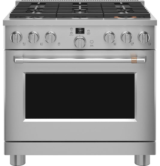 GE Café™ 36" Smart Dual-Fuel Commercial-Style Range with 6 Burners (Natural Gas)