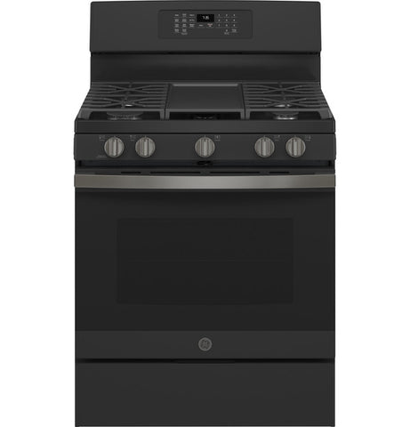 Range of model JGB735FPDS. Image # 4: GE® 30" Free-Standing Gas Convection Range with No Preheat Air Fry