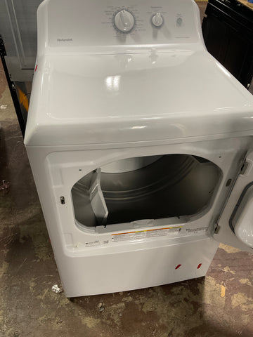 Dryer of model HTX24GASKWS. Image # 2: GE Hotpoint® 6.2 cu. ft. Capacity aluminized alloy Gas Dryer