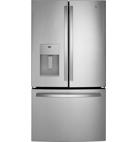 Refrigerator of model GFE26JYMFS. Image # 9: GE® ENERGY STAR® 25.7 Cu. Ft. Fingerprint Resistant French-Door Refrigerator