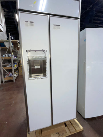 Refrigerator of model ZISB360DPII. Image # 1: Monogram 36" Smart Built-In Side-by-Side Refrigerator with Dispenser