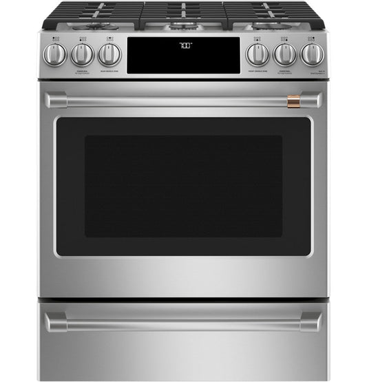 GE Café™ 30" Smart Slide-In, Front-Control, Gas Range with Convection Oven