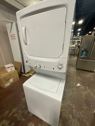 Dryer of model GUD27ESSMWW. Image # 1: GE Unitized Spacemaker® 3.8 cu. ft. Capacity Washer with Stainless Steel Basket and 5.9 cu. ft. Capacity Electric Dryer