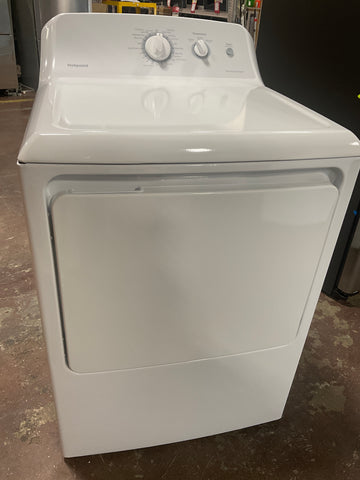 Dryer of model HTX24EASKWS. Image # 1: GE Hotpoint® 6.2 cu. ft. Capacity aluminized alloy Electric Dryer