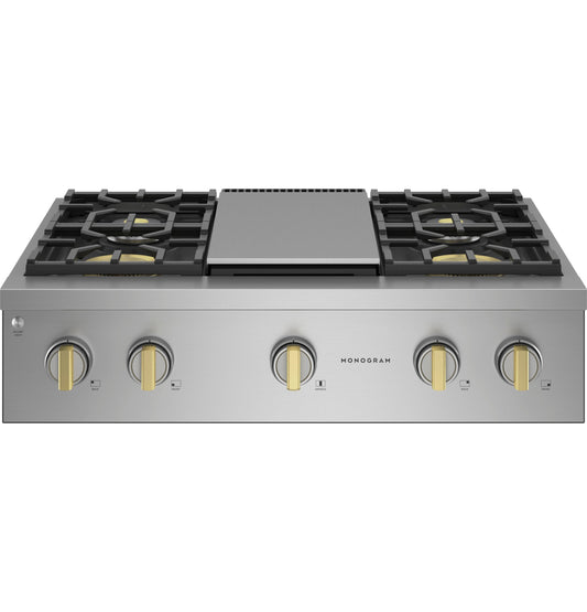 Monogram 36" Professional Gas Rangetop with 4 Burners and Griddle
