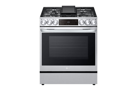 Range of model LSDL6336F. Image # 4: LG 6.3 cu. ft. Smart wi-fi Enabled ProBake® Convection InstaView® Dual Fuel Slide-In Range with Air Fry