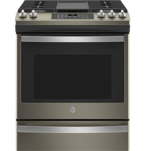 GE® 30" Slide-In Front-Control Convection Gas Range with No Preheat Air Fry