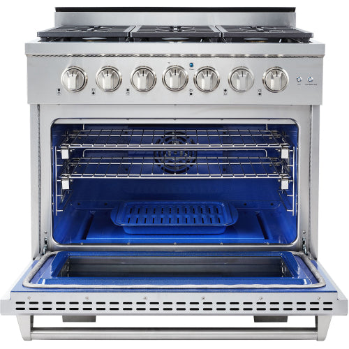 NXR-36" Professional Range with Six Burners, Convection Oven, Natural Gas