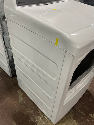 Dryer of model PTD60EBSRWS. Image # 3: GE Profile™ 7.4 cu. ft. Capacity aluminized alloy drum Electric Dryer with Sanitize Cycle and Sensor Dry