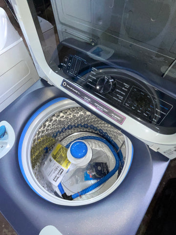Washer of model PTW905BPTRS. Image # 2: GE Profile™ 5.3  cu. ft. Capacity Washer with Smarter Wash Technology and FlexDispense™