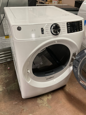 Dryer of model GFD55ESSNWW. Image # 2: GE® 7.8 cu. ft. Capacity Smart Front Load Electric Dryer with Sanitize Cycle
