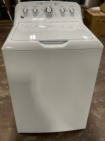 Washer of model GTW465ASNWW. Image # 1: GE® 4.5 cu. ft. Capacity Washer with Stainless Steel Basket