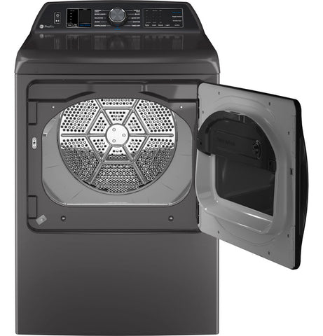 Dryer of model PTD90EBPTDG. Image # 6: GE Profile™ 7.3 cu. ft. Capacity Smart Electric Dryer with Fabric Refresh
