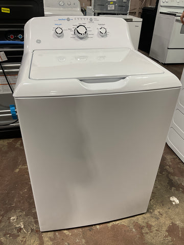 Washer of model GTW335ASNWW. Image # 1: GE® 4.2 cu. ft. Capacity Washer with Stainless Steel Basket