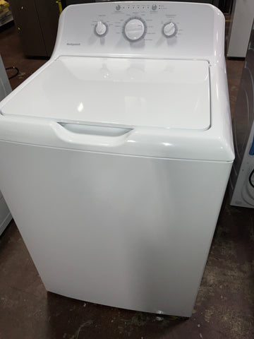 Washer of model HTW240ASKWS. Image # 1: GE Hotpoint® 3.8 cu. ft. Capacity Washer with Stainless Steel Basket