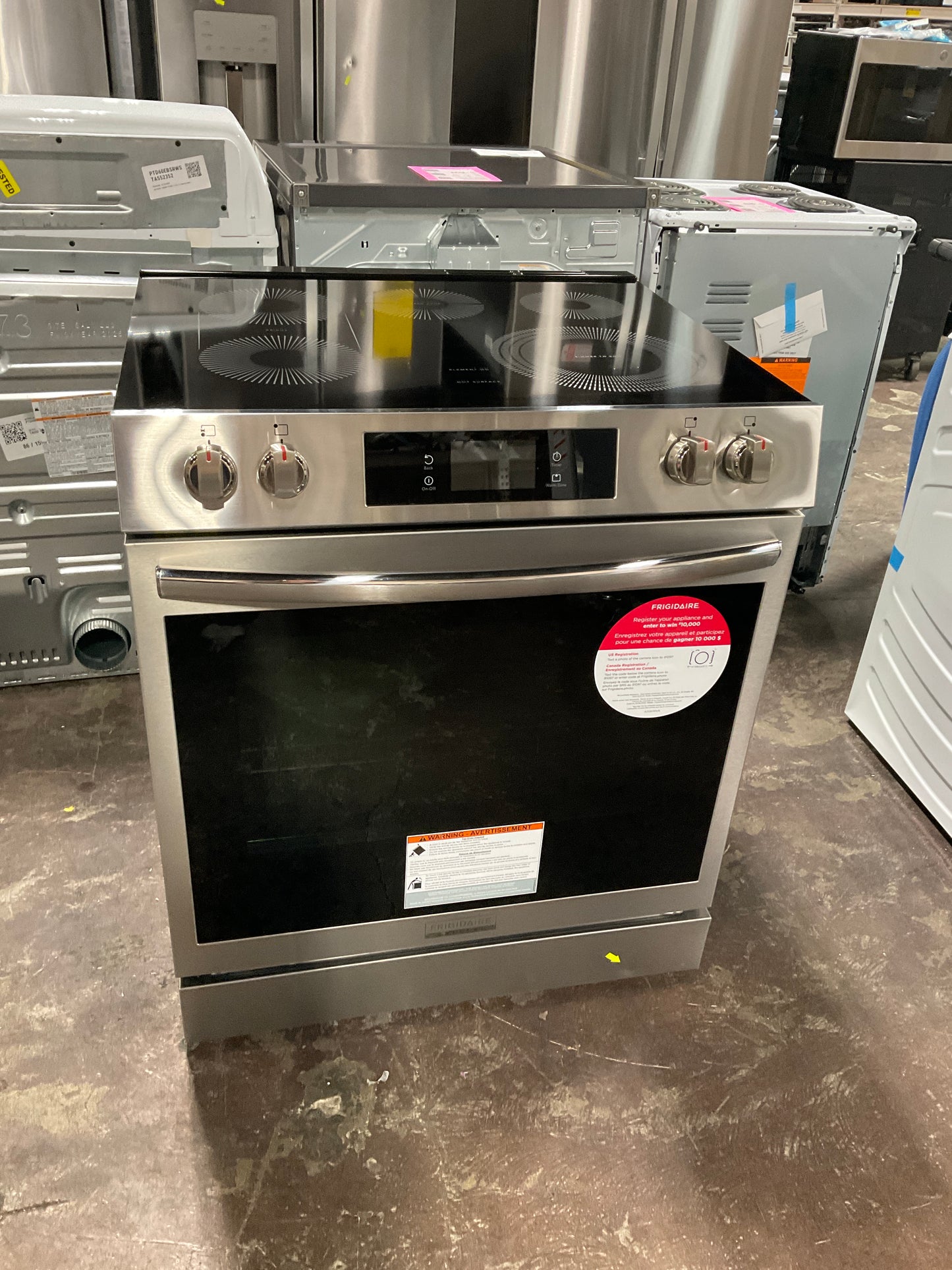 Front view, oven-door closed