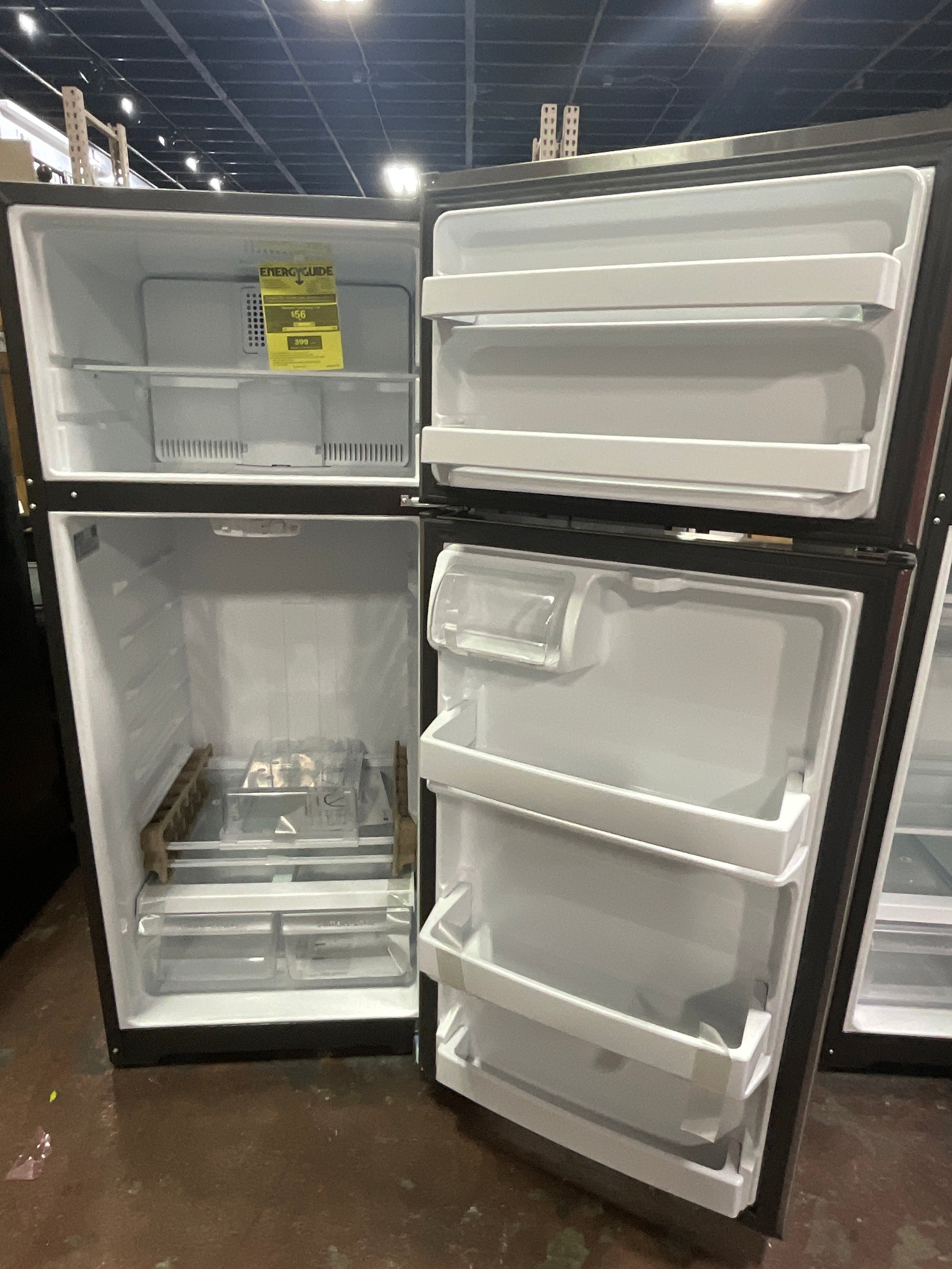 Front view, door open