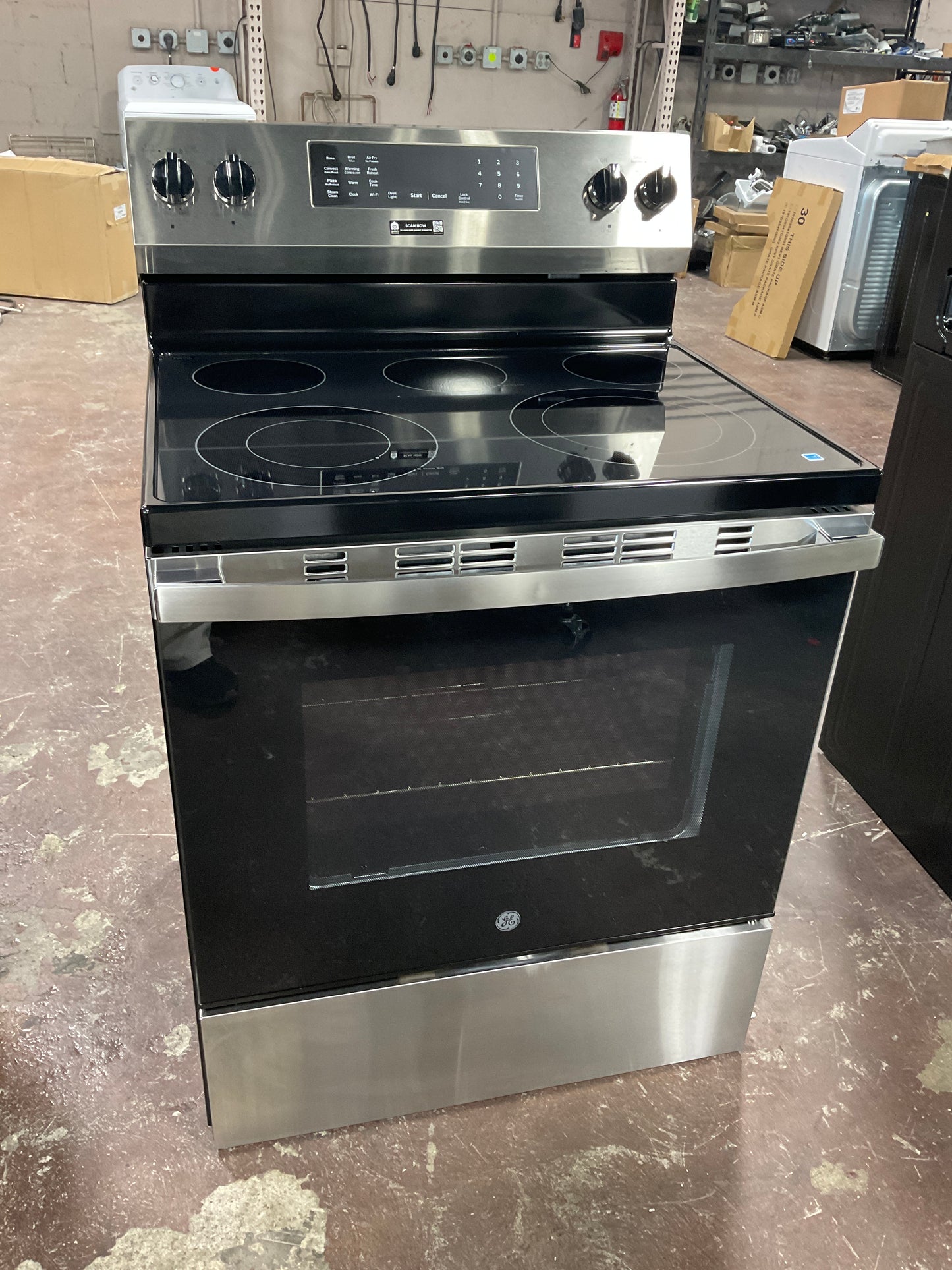 Front view, oven-door closed