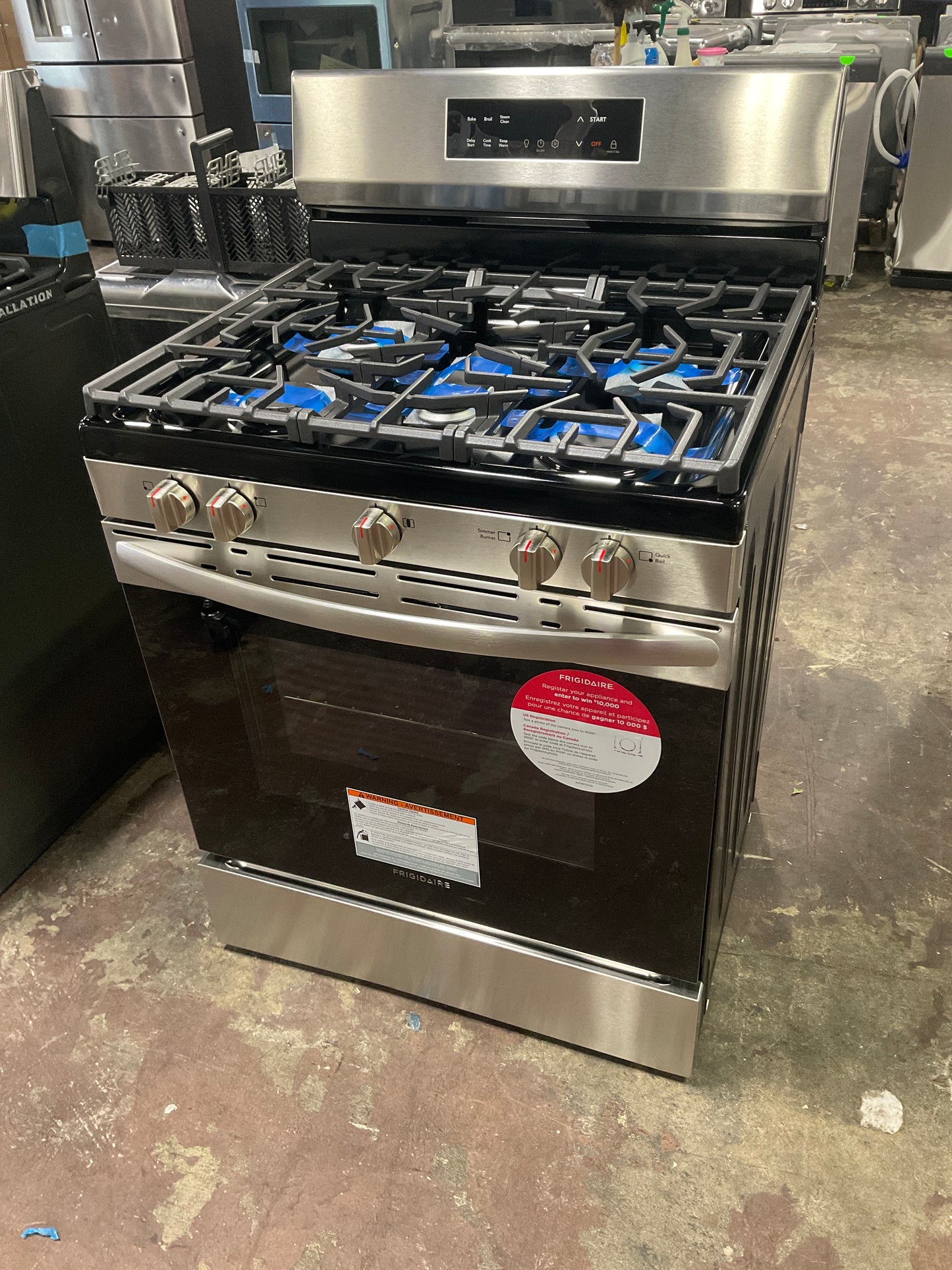 Front view, oven-door closed