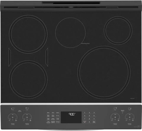 Range of model PHS930YPFS. Image # 7: GE Profile™ 30" Smart Slide-In Fingerprint Resistant Front-Control Induction and Convection Range with No Preheat Air Fry