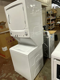 GE Unitized Spacemaker® 3.8 cu. ft. Capacity Washer with Stainless Steel Basket and 5.9 cu. ft. Capacity Gas Dryer