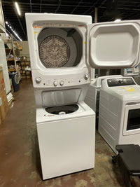 GE Unitized Spacemaker® 3.8 cu. ft. Capacity Washer with Stainless Steel Basket and 5.9 cu. ft. Capacity Gas Dryer