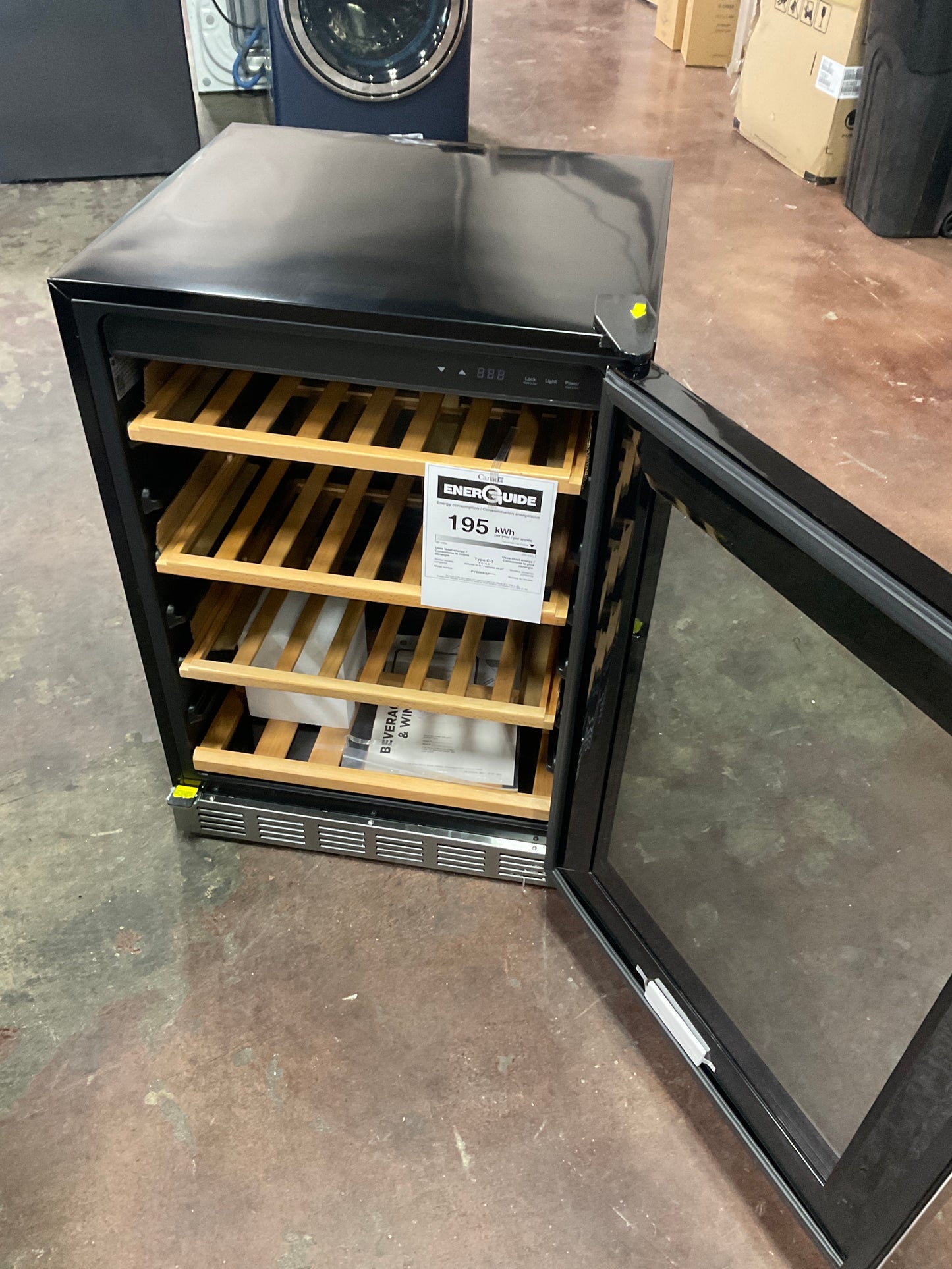 Front view, door open