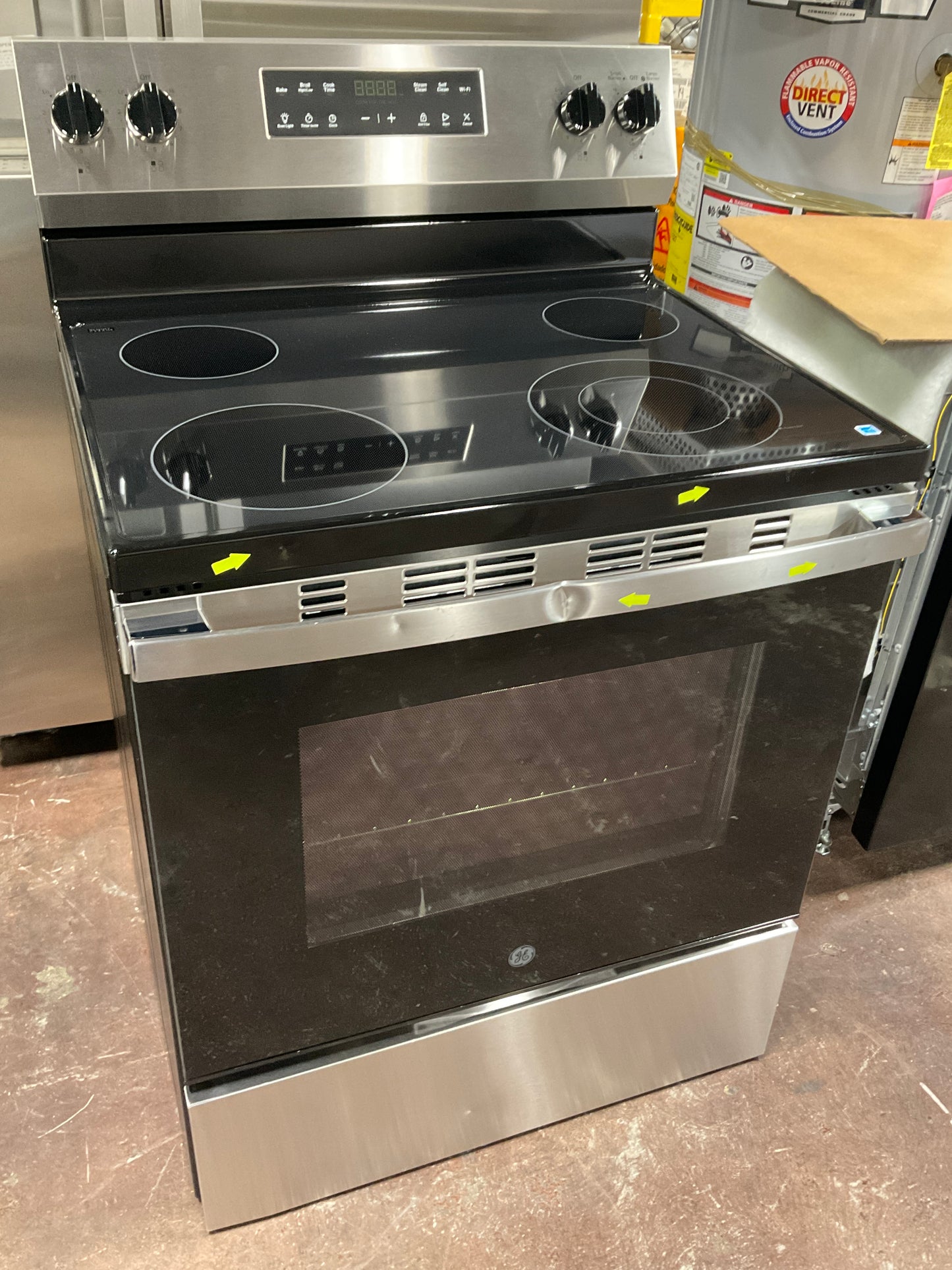 Front view, oven-door closed