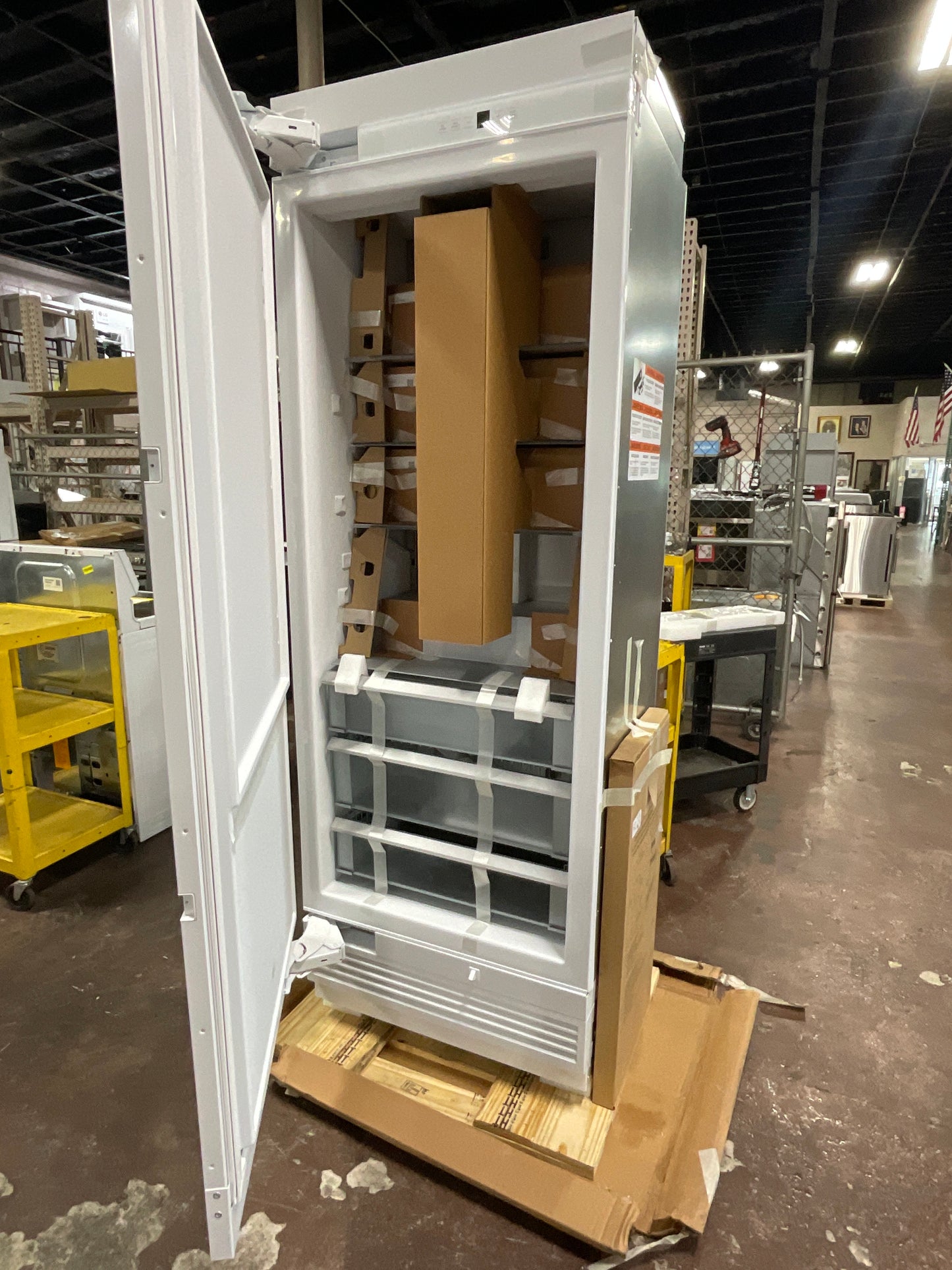 Front view, door open