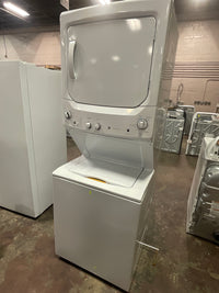GE Unitized Spacemaker® 3.8 cu. ft. Capacity Washer with Stainless Steel Basket and 5.9 cu. ft. Capacity Long Vent Electric Dryer