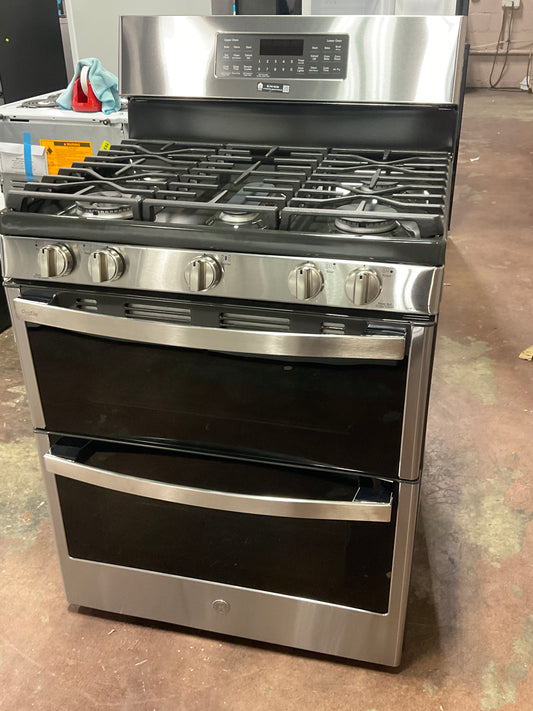 GE Profile™ 30" FreeStanding Gas Double Oven Convection Fingerprint R