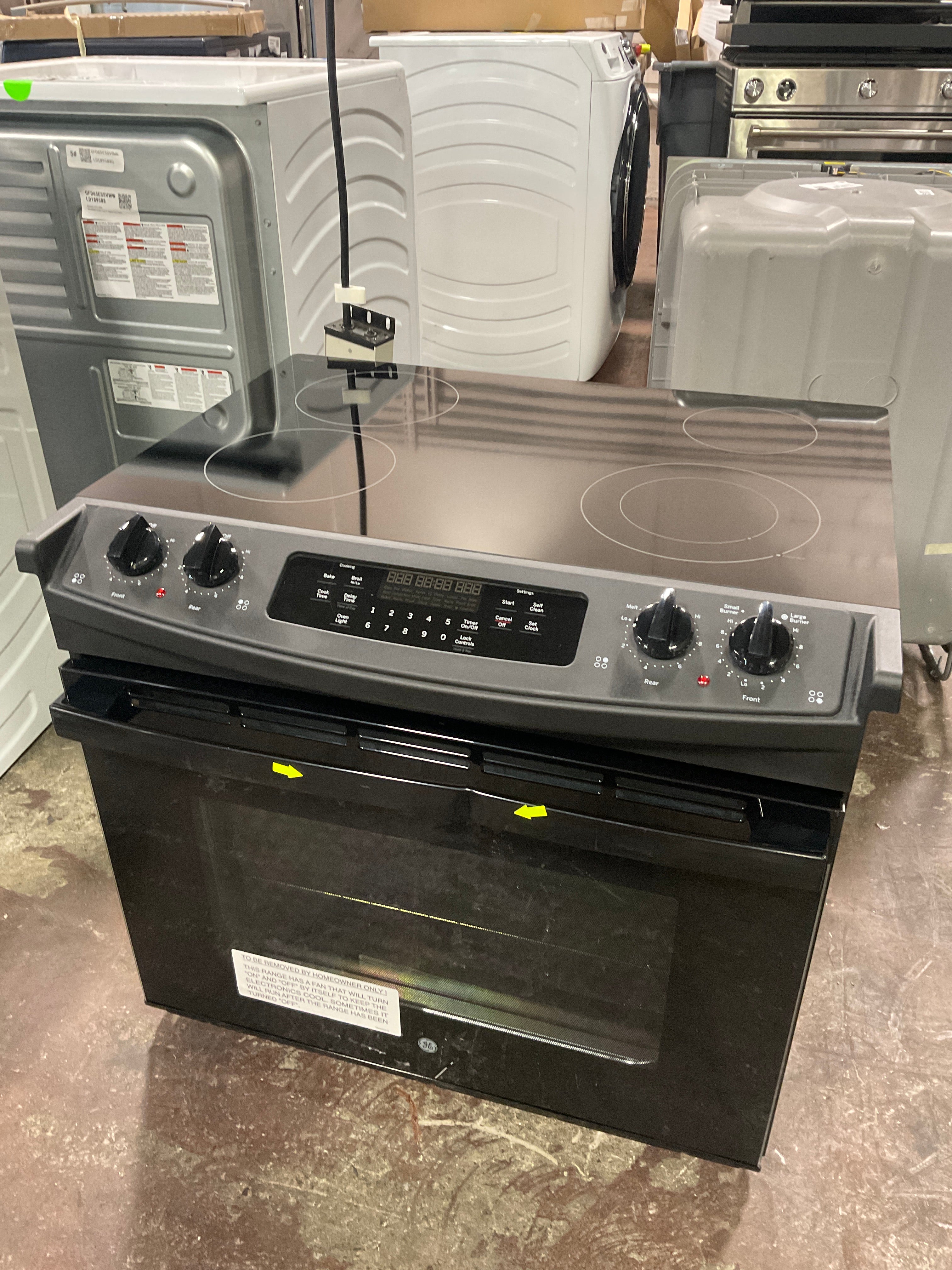 Front view, oven-door closed
