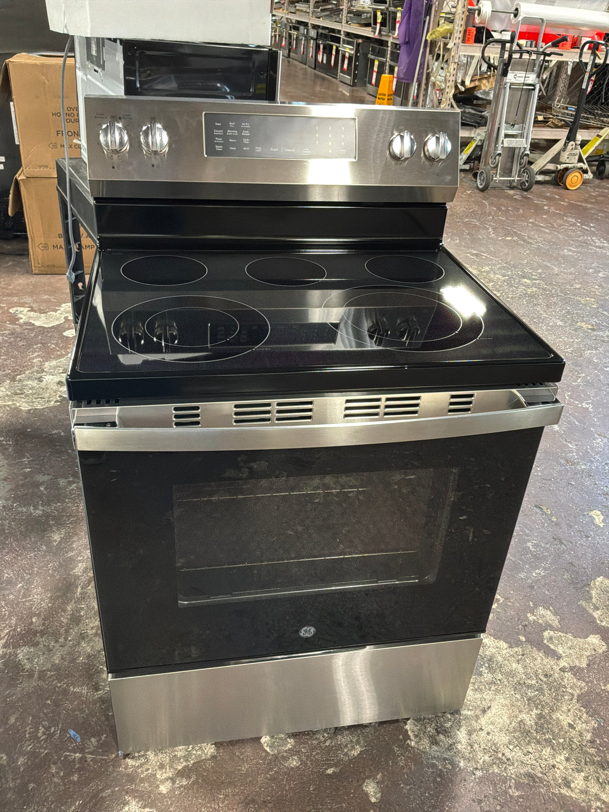 Front view, oven-door closed