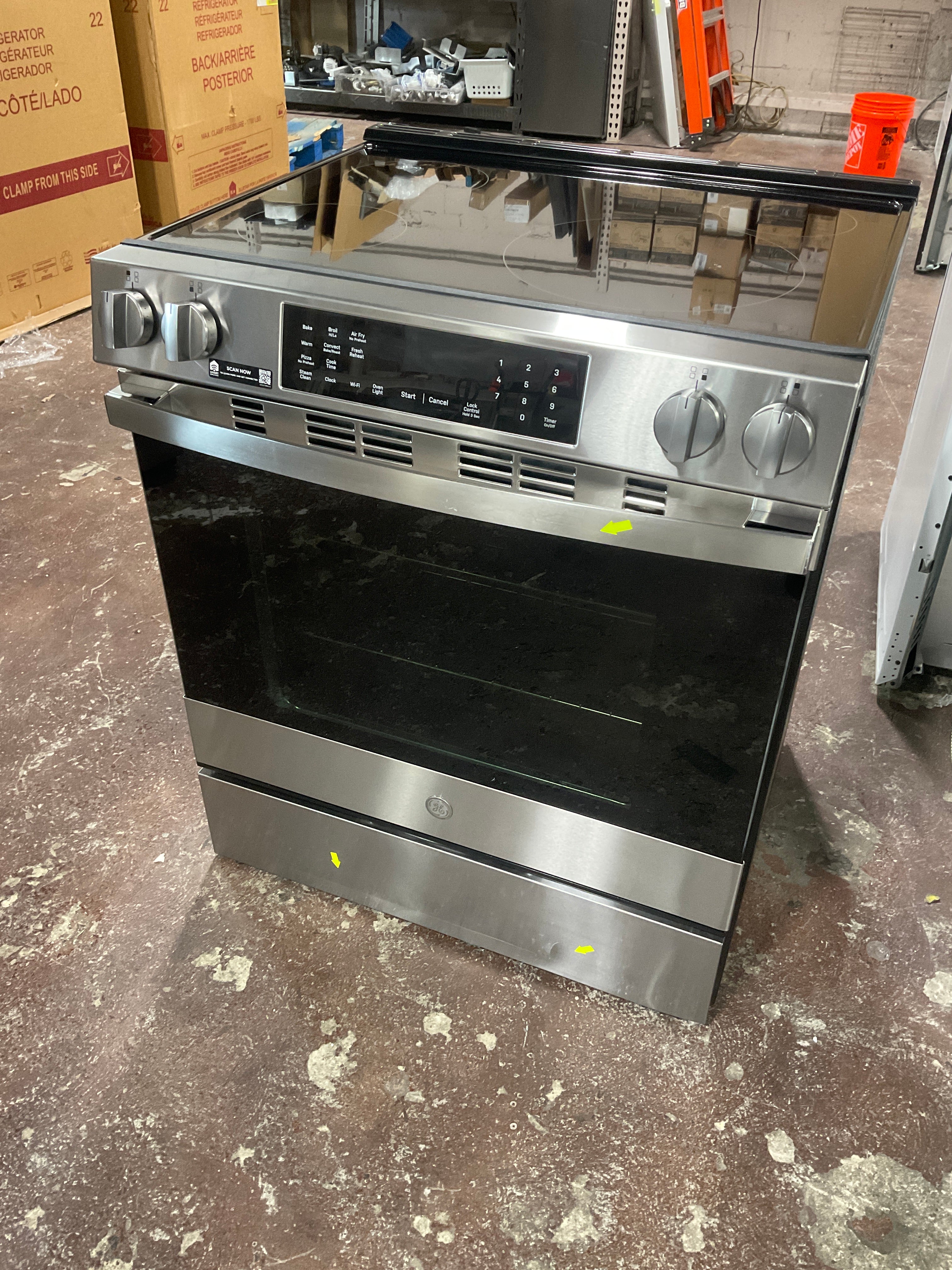 Front view, oven-door closed