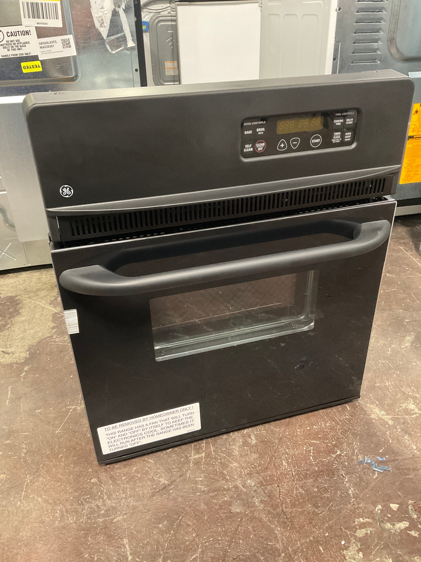 Front view, door closed