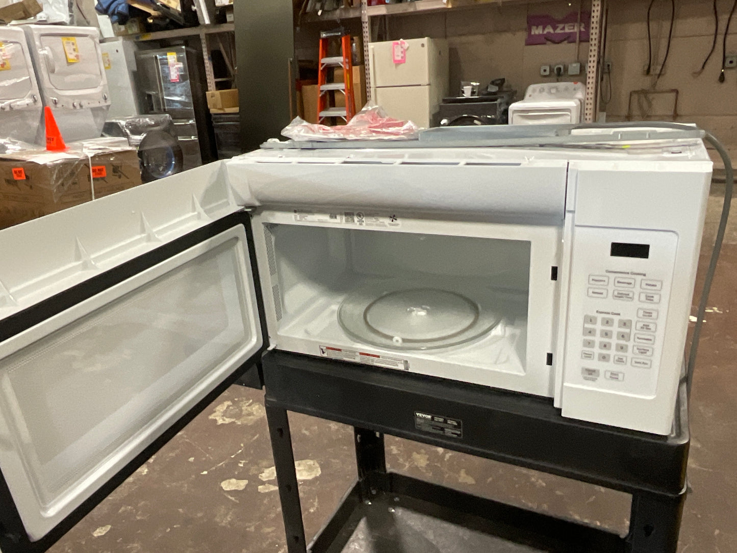 Front view, door open