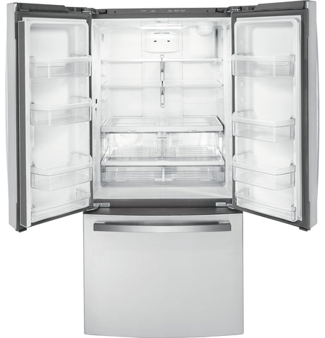 Refrigerator of model GWE19JYLFS. Image # 3: GE® ENERGY STAR® 18.6 Cu. Ft. Counter-Depth French-Door Refrigerator