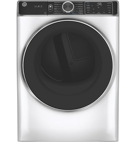 Dryer of model GFD85GSSNWW. Image # 1: GE® 7.8 cu. ft. Capacity Smart Front Load Gas Dryer with Steam and Sanitize Cycle