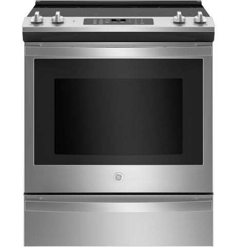 Range of model JS760SPSS. Image # 1: GE® 30" Slide-In Electric Convection Range with No Preheat Air Fry